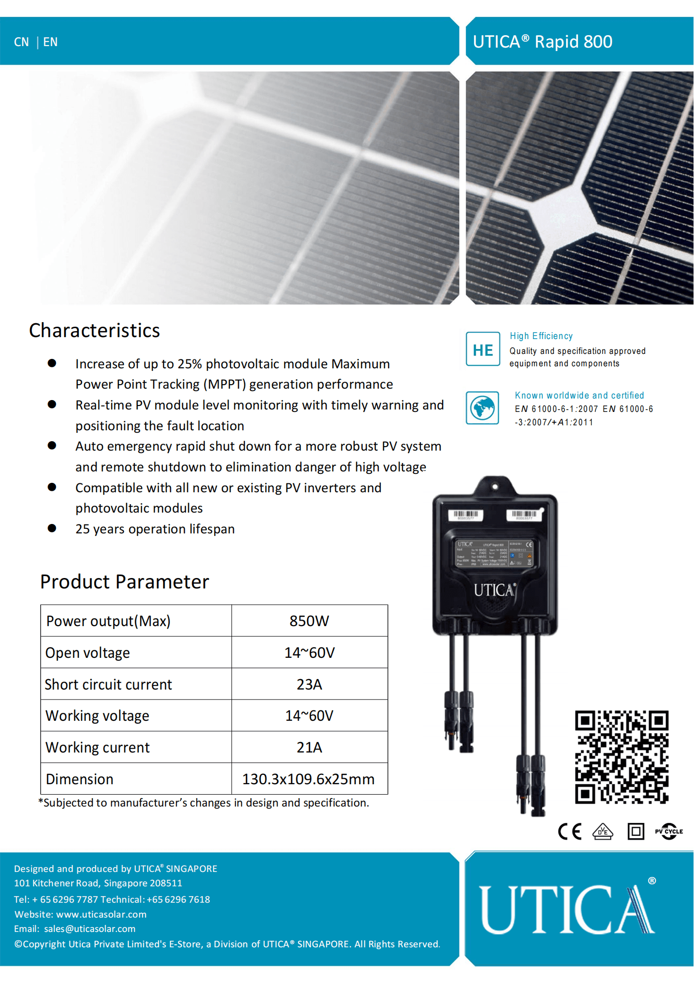 UTICA® Rapid 800 product image